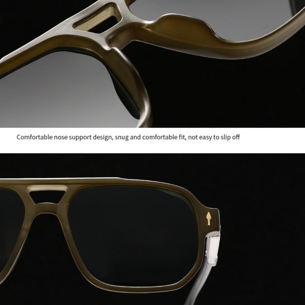 Gafas de sol de moda para hombre y mujer con remaches, protección UV400.