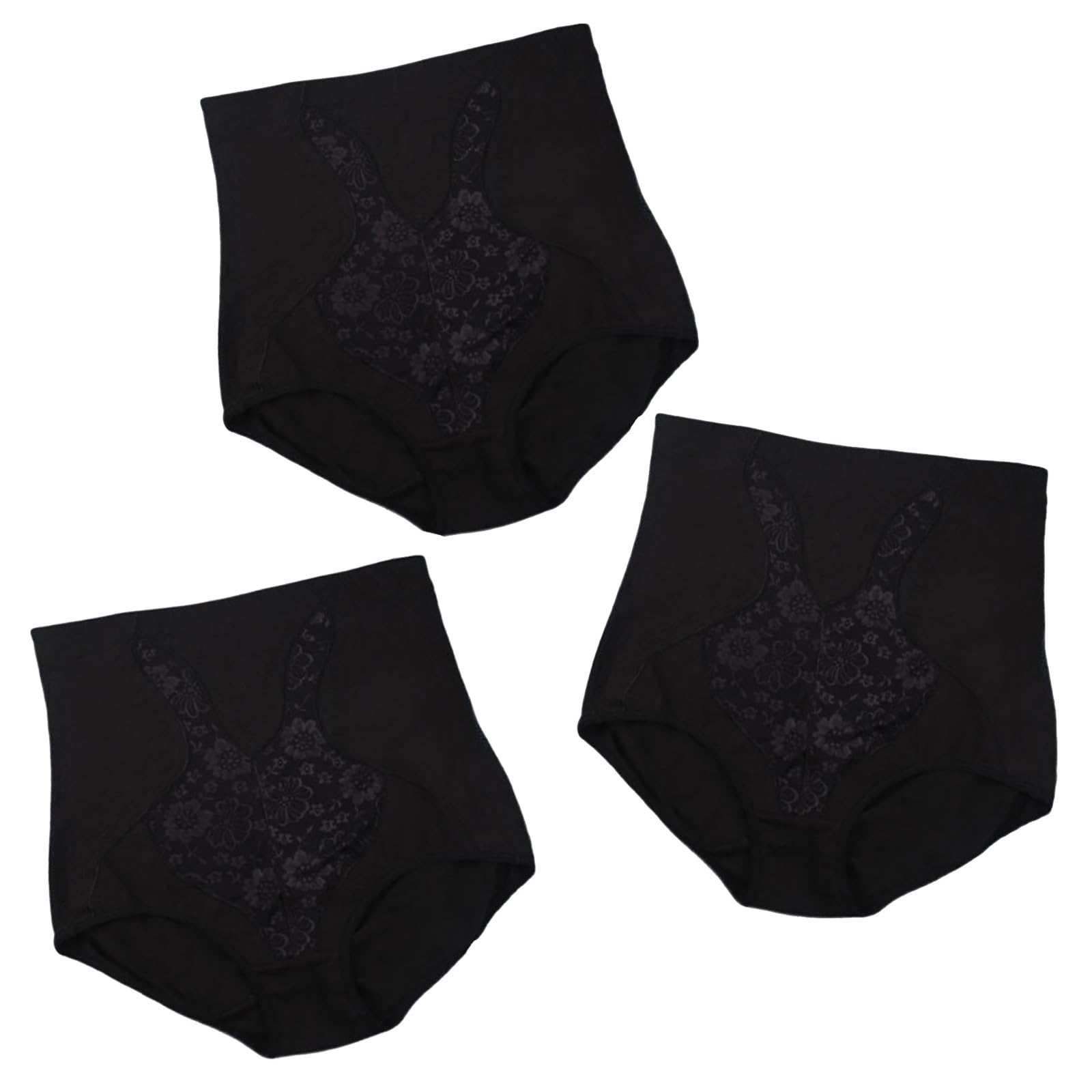 2 3-Pack Big Curvy Woman Full Coverage Panties Soft Cotton Underwear Plus Size Briefs Highly Elasticity Bikini