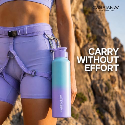 Image of Caspian Hike Stainless Steel Sipper Water Bottle 1 Ltr (Litre) for School, Fridge, Office, Gym, Home-Ideal for Adults, Men, Women, Kids, Boys, Girls-1000ml Leakproof, Rust free, Eco-Friendly, E Grad