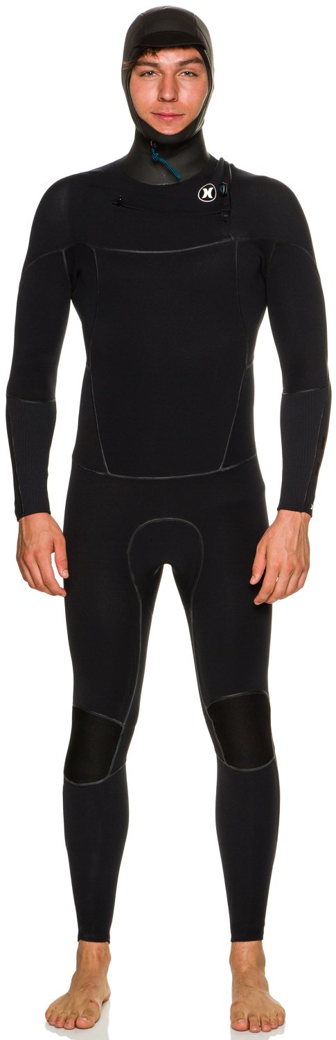 New Hurley Surf Men's Phantom 403 Hooded Fullsuit Stretch Neoprene Black