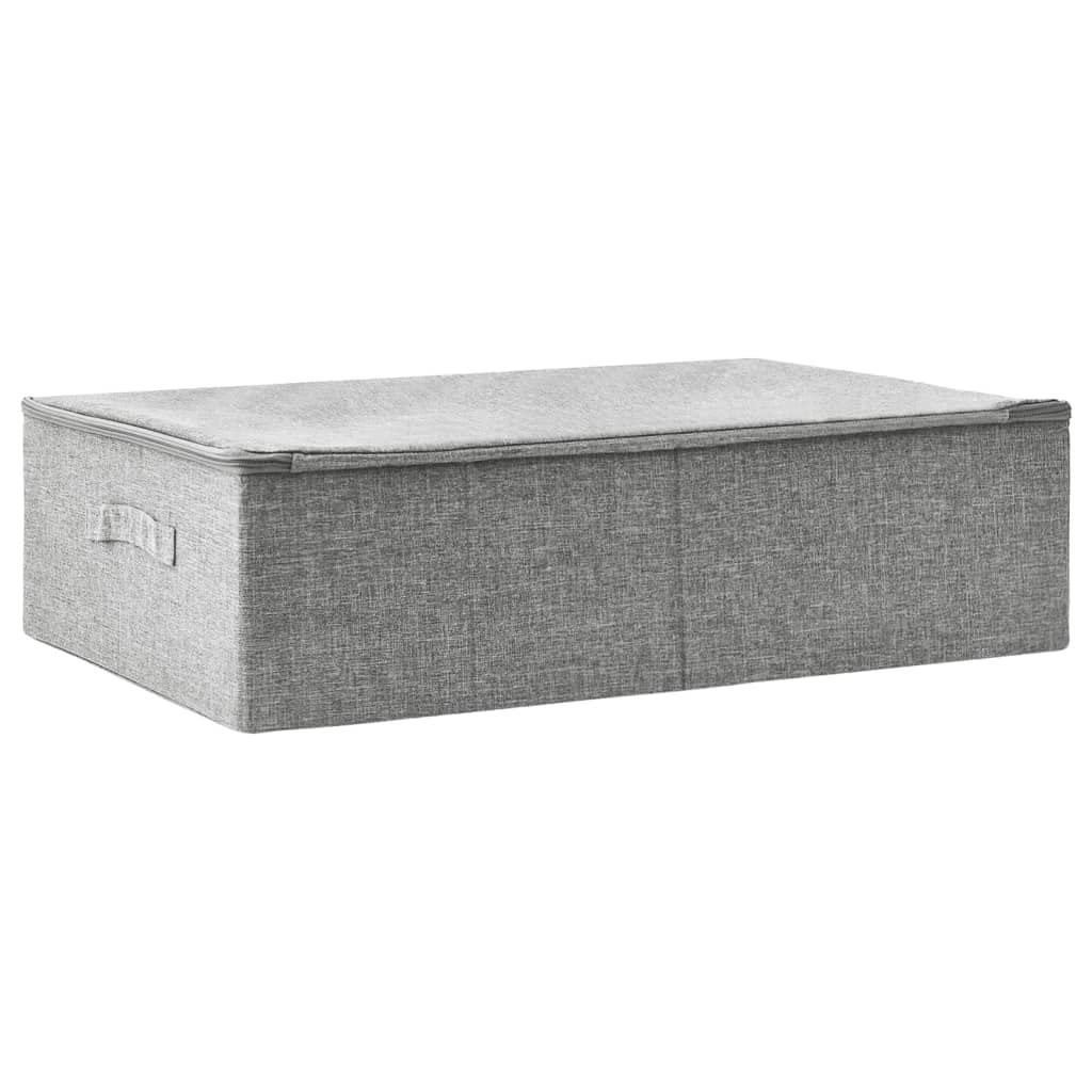QZZCED Foldable Fabric Storage Box with Handle, 70x40x18 cm Grey, Durable Pack Box for Toys, Scarves, Socks, Books, Collapsible Home Organizer