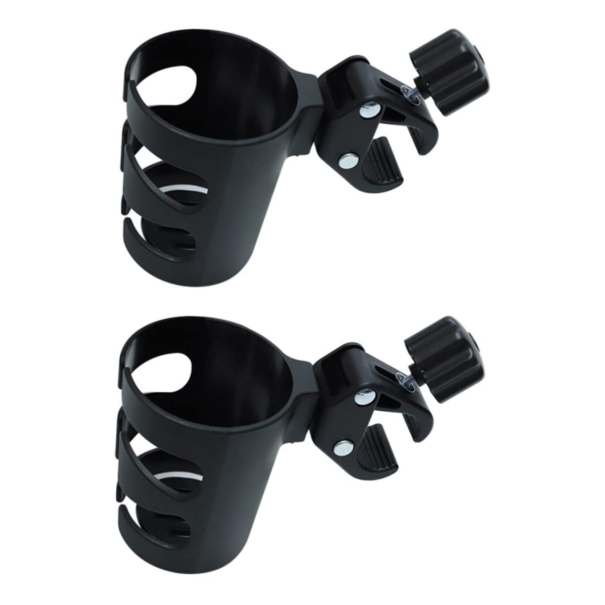 GREENADSCAPE 2pcs Stroller Cup Rack Stroller Bottle Holder Clamp Easy to Install for Parent's Convenience