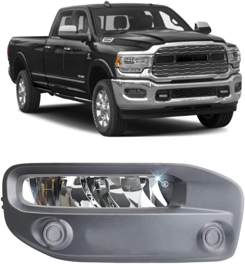 Replacement For 2019 2020 2021 DODGE RAM 2500 3500 LED Fog Light Set Switch Bezels Harness