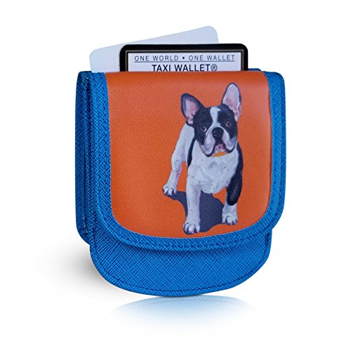 Taxi Wallet® TW95-FRENCH BULLDOG Soft, leather-like material, Compact, Front Pocket Folding Wallet - Cards, Bills, ID (Men & Women)