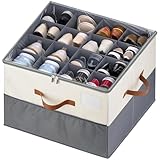 MSTONAL Organizador de zapatos para armario, caja organizadora de zapatos que ahorra espacio con tapa transparente y 4
