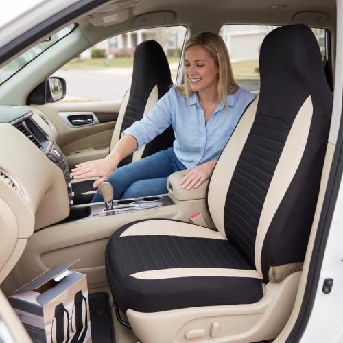 Fundas de asiento de coche de cobertura total para renovar asientos delanteros desgastados 3