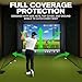 ZEALFEEL Golf Simulator Enclosure, 11x8FT Golf Net with HD Impact Screen & Side Barriers – Dual-Layer Impact Screen, Foam-Padded Frame, Indoor Cage Net for Home Garage Studio