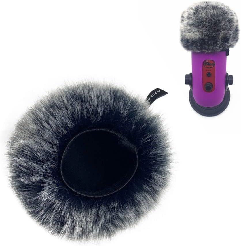 Dead Cat Wind Muff y filtro pop para Blue Yeti, cubierta de parabrisas de micrófono para Blue Yeti Pro, Blue Yeti X