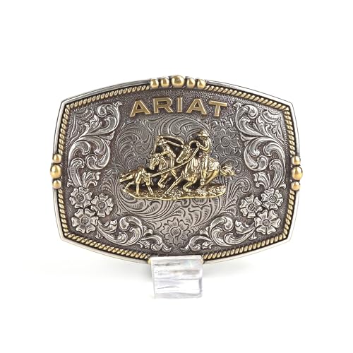 Hebilla rectangular Ariat con cordon de cuerda estilo rodeo unisex 3