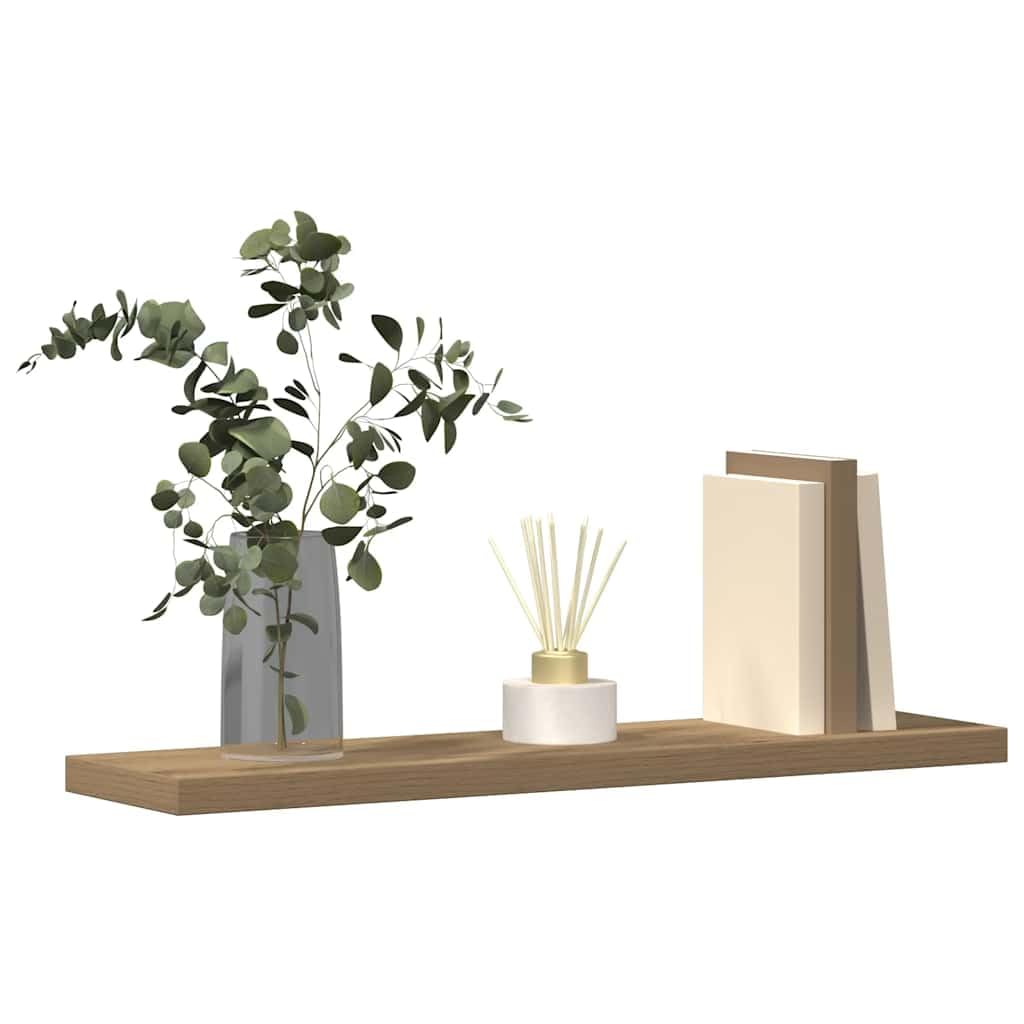 Regał ścienny, 4 sztuki, dąb Artisan, materiał drewnopochodny, 40 x 10 x 1,5 cm, półka do salonu, biura, sypialni, nośność 15 kg, elastyczne możliwości rozszerzenia, modułowe