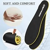 7STROBBS Memory Foam Insoles for Double Sided, 7MM Thick Inner Soles for Men Women, Comfort Cushion Shoe Inserts for Trainer, Work Boots, Walking Shoes Black UK 8 - Image 3