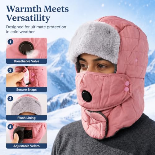 Image of SANNIDHI Winter Cap for Women Men Windproof Balaclava Ski Thermal Hat