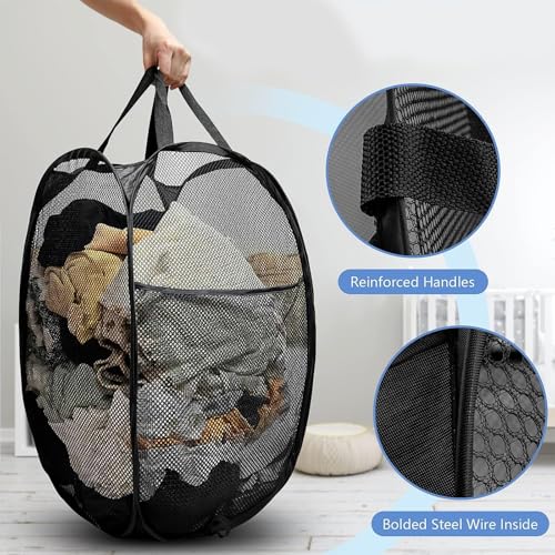 Collapsible Laundry Baskets, Convenient and Easy-to-use Up Laundrys Baskets, Foldable Folding Laundry Basket, Foldable Laundry Basket Used for Storing Clothes, Pants, Shoes, Etc - Image 3