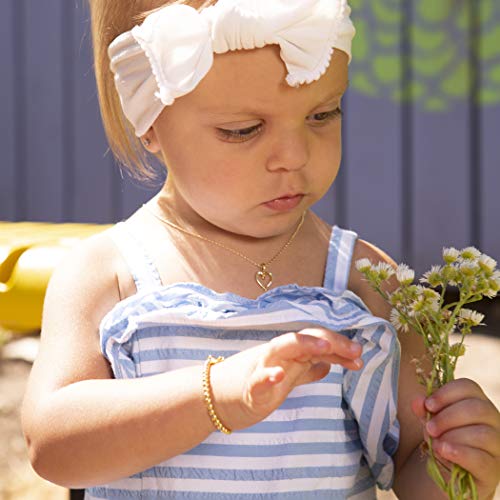 Cherished Moments Girl's 14K Gold-Plated Open Heart Pendant Necklace with CZs2