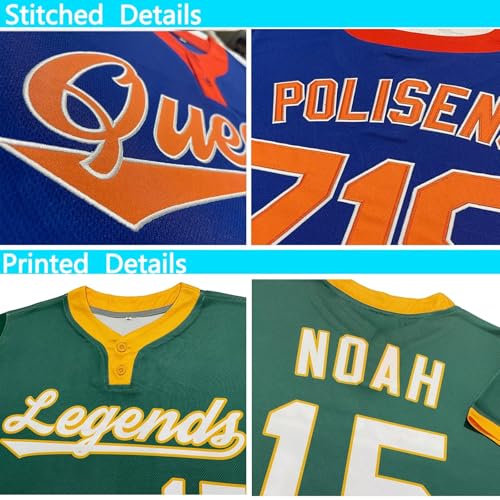 Custom Baseball Jersey Stitched/Printed Personanlized Hip Hop Shirts Sports Uniform for Men/Women/Youth/Preschool miniatura 3