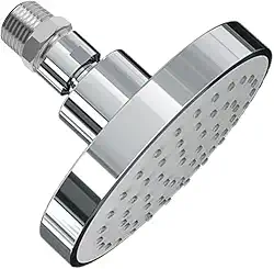 Chuveiro de Teto Redondo, ABS Cromado, 10cm de Diâmetro, Sistema de Jatos Múltiplos