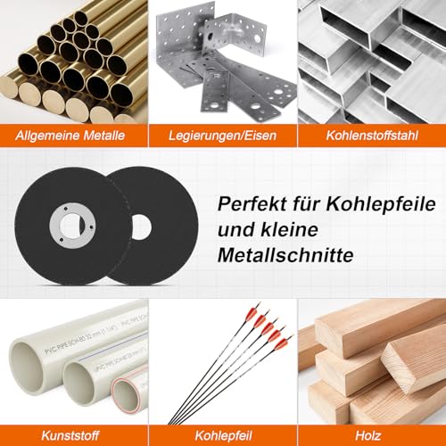 SIFANG 1,0 mm Trennscheibe 50mm metall-trennscheibe, 50 x 10 x 1,0 mm Dünn Flexscheibe Gerade 10 Stück mit 6,35mm Werkzeughalter, für Matrizenschleifer Schneidet Stahl Edelstahl Inox Metall etc