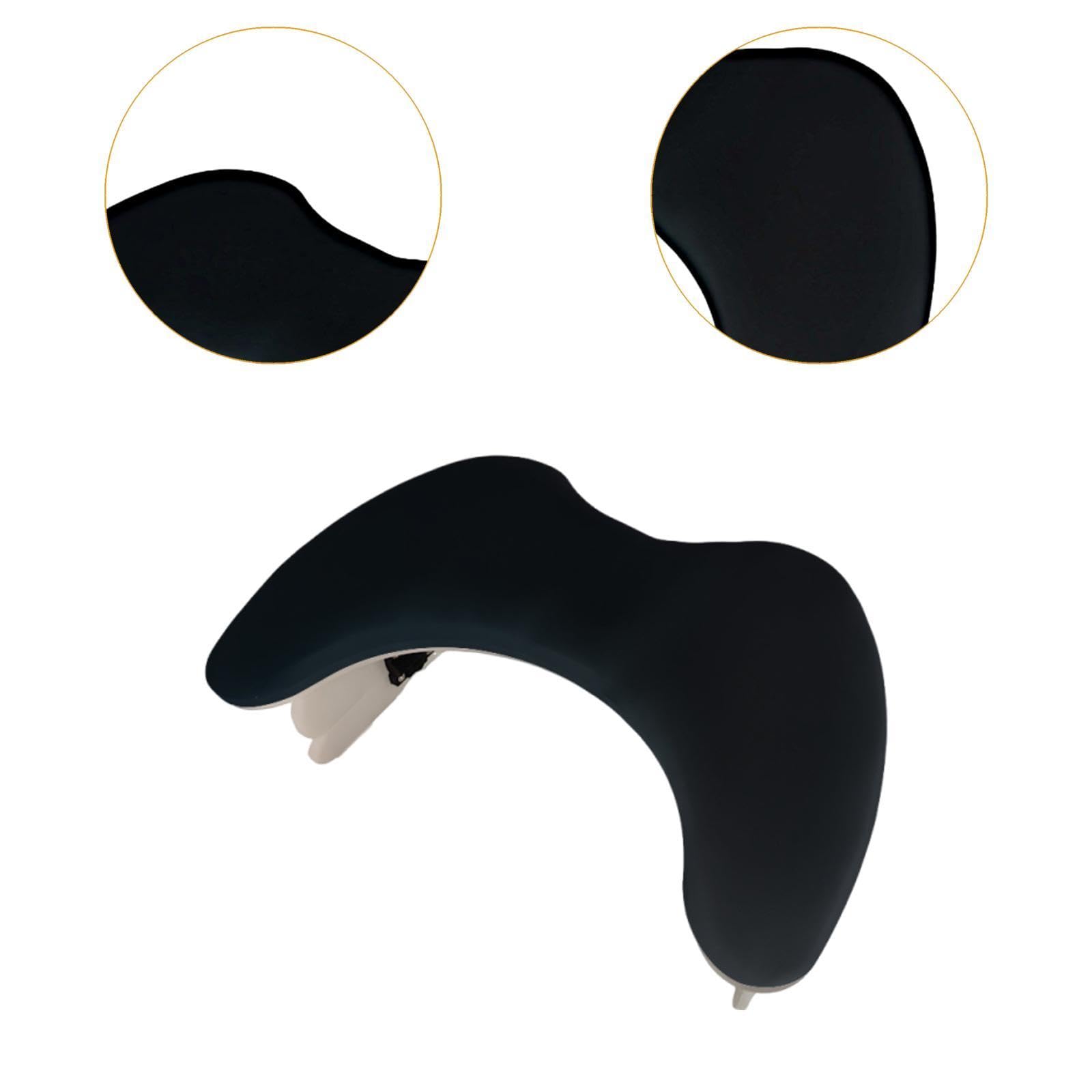 Cuscino per Manicure Poggiapolso Poggiabraccio Unghie Cuscino Manicure Pieghevole Altezza Regolabile PU Comodo per Trattamento Lungo Adatto a Salone S, Nero Senza Staffa