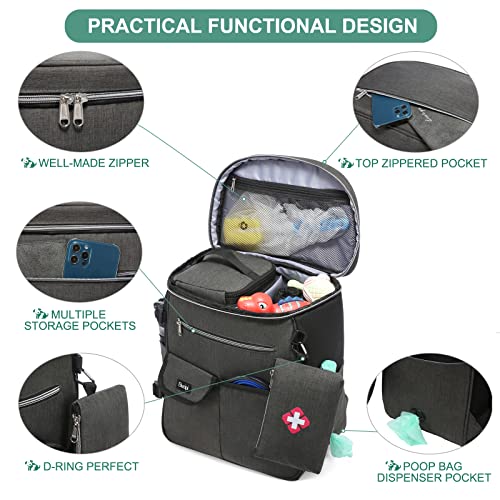 Dog Travel Bag for Supplies Sucipi 7 PC Set Dog Travel Backpack Airline Approved Tote Organizer with Pet First Aid Pouch… - Image 3