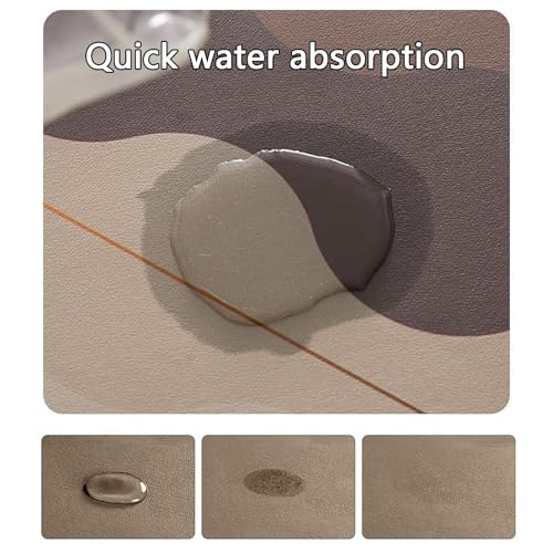 Tapis de bain à motif chien 3D bleu grand format absorbant
