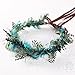 KorViSHOW Blue Flower Crown Accessories - Elf Floral Headband Fairy Flower Accessories for Women Girl Birthday Wedding Party Photo Props