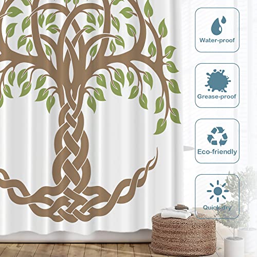 Batmerry Celtic Tree of Life Decorative Shower Curtain - Image 3