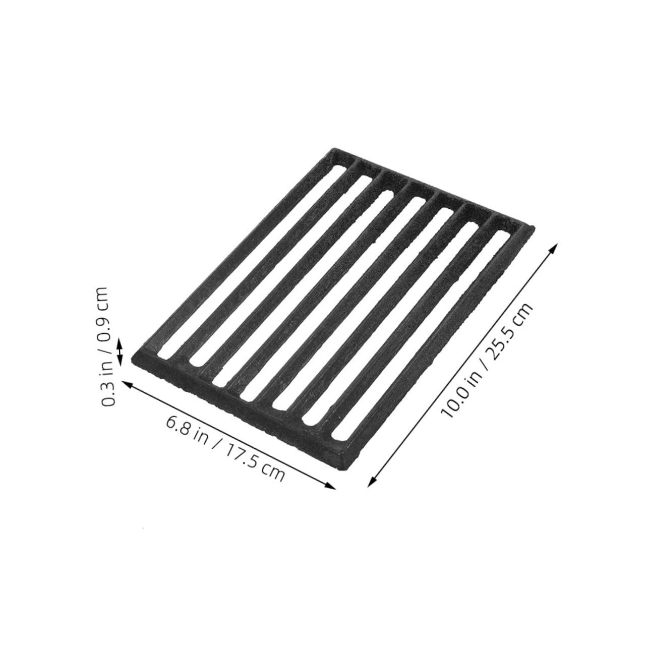 Griglia in ghisa resistente per barbecue e uso interno, design resistente all'usura, griglia spessa per caminetti e legna da ardere, perfetta per grigliare e cucinare