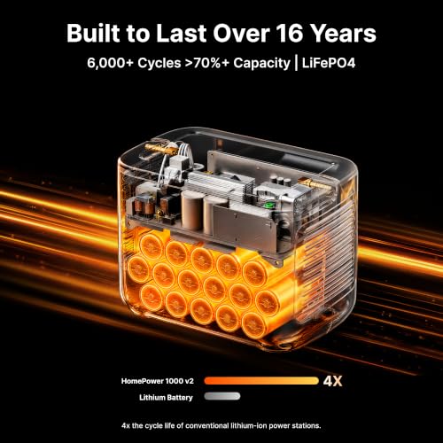 Image of Jackery HomePower 1000 v2 Solar Generator with 200W Solar Panel, 1024Wh LiFePO4 Portable Power Station, 1500W Output, 10ms UPS, 3.8H Solar Charge, for Emergency, Outdoor, Off-grid