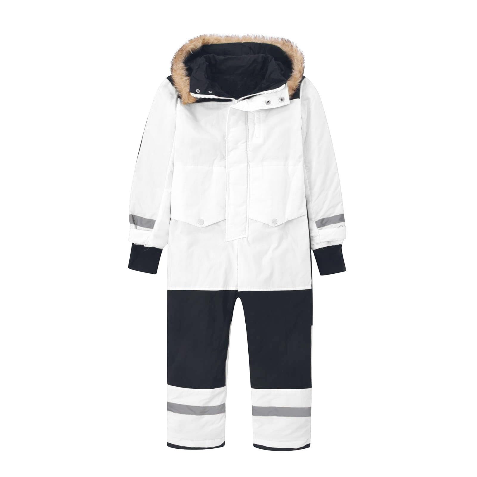 Generisch Tuta da neve per bambini e ragazzi, termica, invernale, calda, da neve, antivento, con tuta rimovibile in softshell