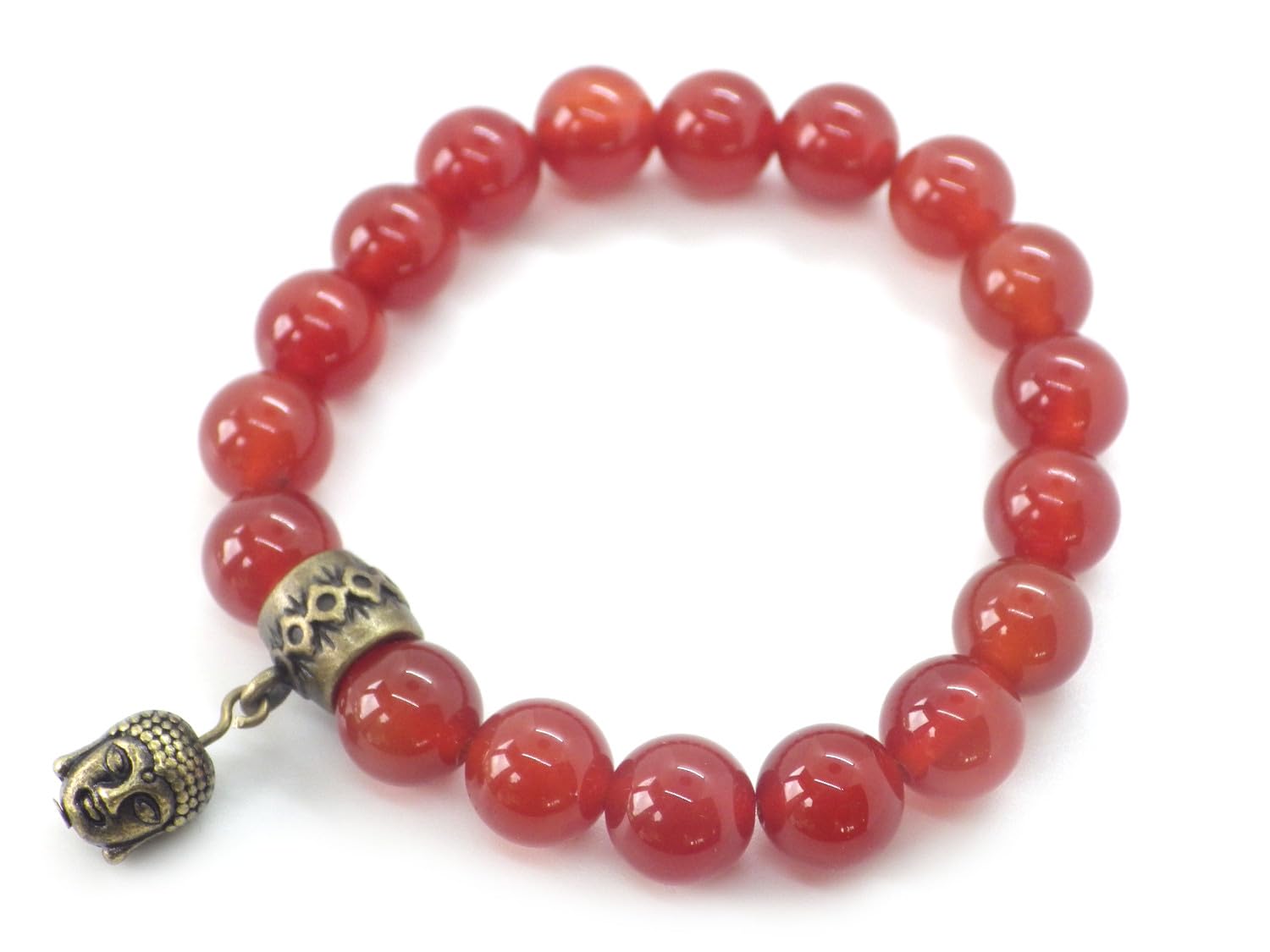 Bracelet cornaline véritable et Bouddha pour harmoniser vos énergies