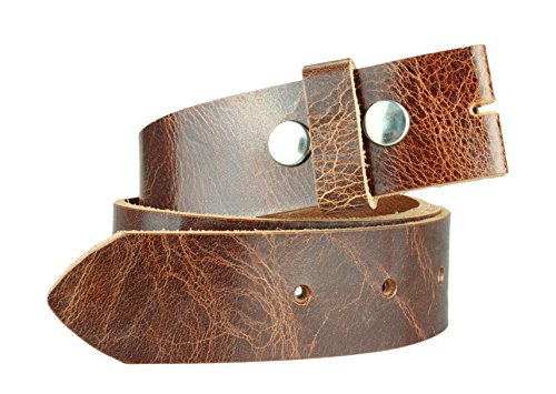 2Store24 Premium Cuero Completo Cinturón con Botón a Presión Hecho en Alemania Auténtico Cuero 4mm Espesor Del Material 90-125cm Talla de Cintura Negro Y Braun