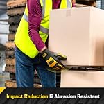 COOLJOB A6 Gants de travail anti-vibrations résistants à la coupe hommes, TPR Réduction de l'impact Mittens, absorption de choc en caoutchouc palmaire, M