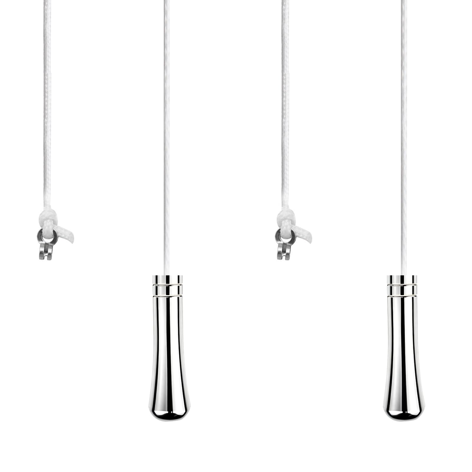 2PCS Bathroom Light Pull Cord Handle Chrome with 150CM Nylon Extension Cord — image 1
