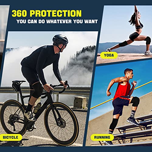 Volleyball Knee Pads for Men Women Boy Girl , Knee Protector Knee Supporter . Knee compression Sleeve with high Protection Cushion for Volleyball ,Running ,House Cleaner , Worker , Weight lifting , Dancer - Thumbnail 6