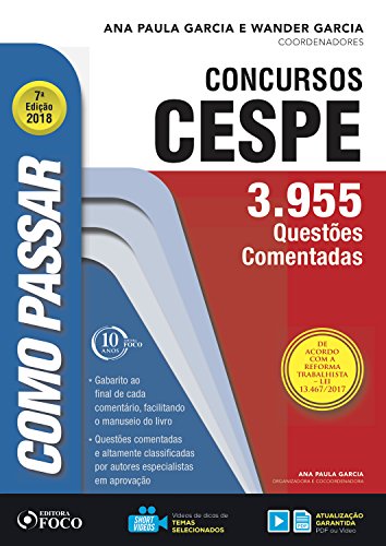 Como passar em concursos cespe: 3.955 questões comentadas