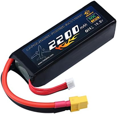 melasta 4S 14.8V LiPo Battery 2200mAh 50C RC Lipo Battery Compatible with XT60 Plug for RC Airplane Helicopter Quadcopter Vehicle Boat