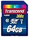 Produktbild Transcend 64 GB SDXC-Speicherkarte, Klasse 10, UHS-I, Übertragungsrate 90 MB/s (max.)