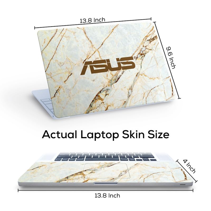 Image of Galaxsia Marble D2 Full Vinyl Laptop Skin /Sticker /Cover for 14 Inches Laptops Laminated-Removable-HD Quality Compatible for Hp-Dell-Sony-Lenovo-Asus etc.(13.8x9.6 Inches)