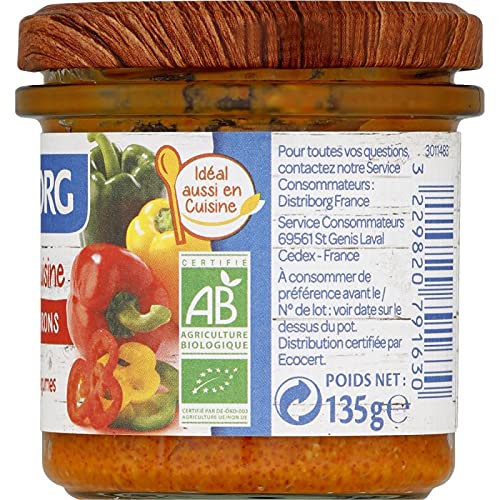 BJORG - Tartine Et Cuisine Poivrons 135G - Lot De 4 - Offre Special