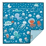 今治うまれのタオルハンカチ オーガニックコットン使用 ガーゼパイル プレゼント プチギフト 子供 レディース (くらげと宇宙人)