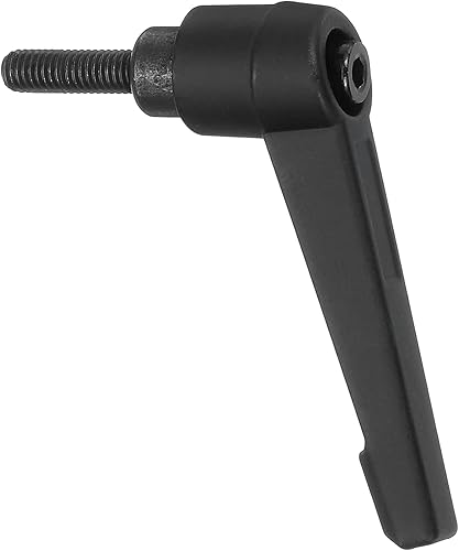 Miniatura 107 de uxcell Perillas ajustables M8 x 3.150 in, rosca macho, botón de trinquete, bloqueo rápido, perno giratorio para maquinaria de torno, color negro