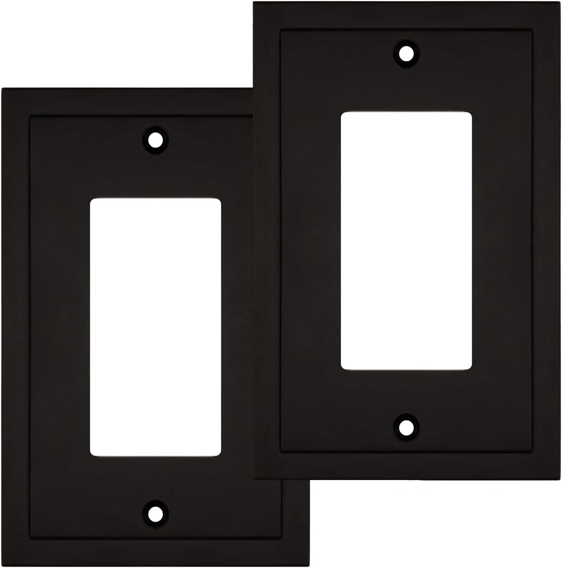 Modern Edge Decorative Wall Plate Switch Plate Outlet Cover, Durable