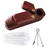 holz für pfeifen 【Tabak-Aufbewahrungstank】Die holz tabakpfeife verfügt über zwei Schalen, einen zum Aufbewahren von Tabak und einen zum Anzünden von Tabak. Der einzigartig gestaltete Tabak-Aufbewahrungstank ist groß genug, um 1–2 Mal verwendet zu werden, außerdem sorgt er für eine sanfte Belüftung und ist einfach zu bedienen. Egal wohin Sie gehen, Sie können Ihre Rauchzeit sofort genießen. Es ist sehr gut für erfahrene Raucher und Anfänger geeignet.