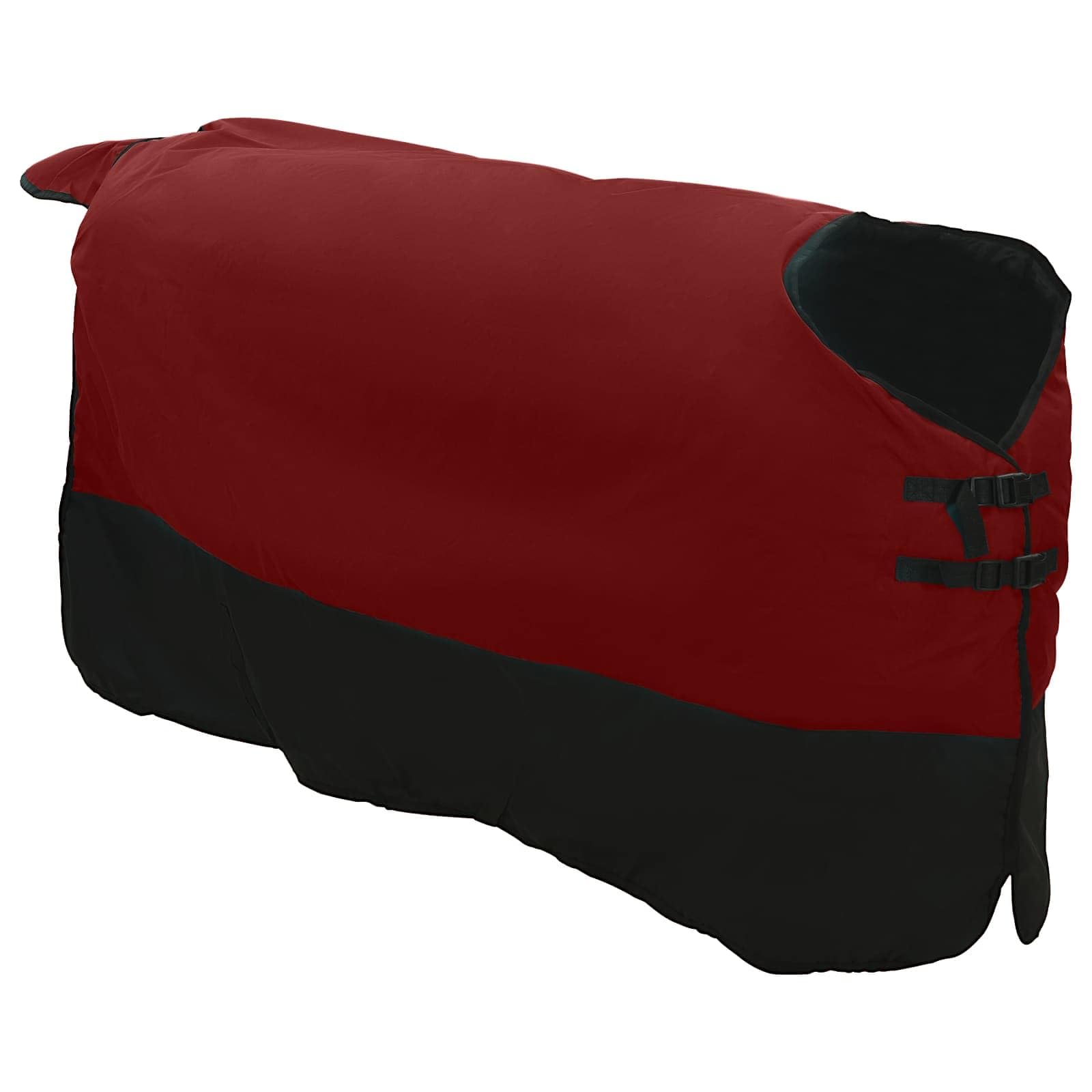 Moderne Pferdedecke aus wasserdichtem Polyester, 145 cm, mit Schnallenverschluss und abnehmbarem Bezug, inklusive Schwanzklappe für Wärme und Windschutz, maschinenwaschbar.