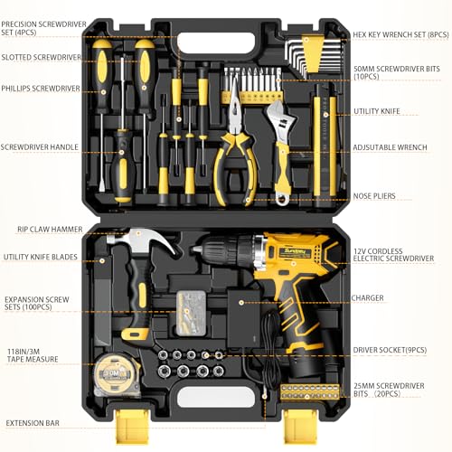 Sundpey 166-Piece Home Tool Kit