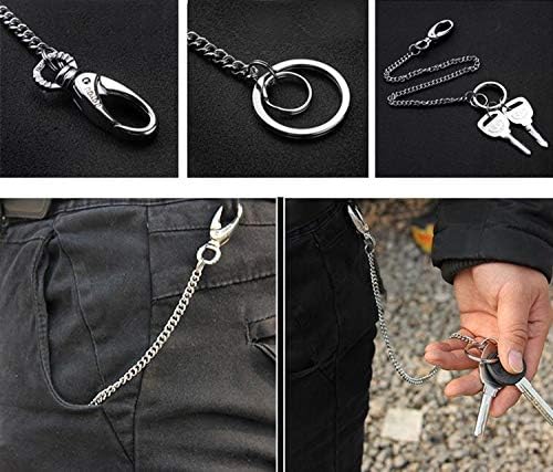 Chaîne De Pantalon Style Hip-hop - Argentée, Pour Accrocher Clés/portefeuille - Accessoire Unisexe Tendance