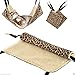 Pelay Cat Hammock, Pet Hanging Comfortable Pet Cage Hammock Bed Soft Plush Hanging for Cat, KittenRabbits, Small Animals, Leopard Print