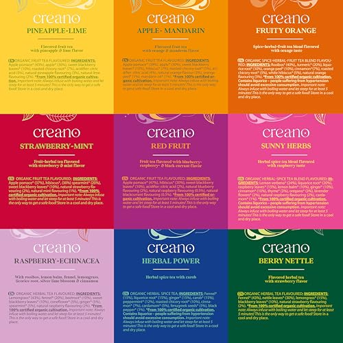 Image of Creano Organic Herbal & Fruit Tea Gift Set - 27 Tea Bags in 9 Dreamy Varieties - 54g*