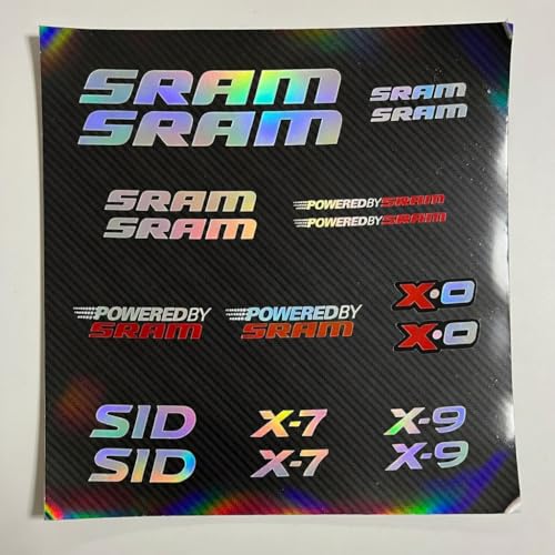 Kit adhésif compatible SRAM holographique cadre VTT vinyle transparent