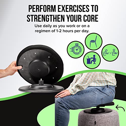 Image of The Wobble Stool- Self Balancing Stool with 360 Degree Rotation, Promotes Healthy Posture to Relieve Back and Neck Pain, Lightweight Portable Seat Cushion (Mini) - Weight Limit - 220LBS